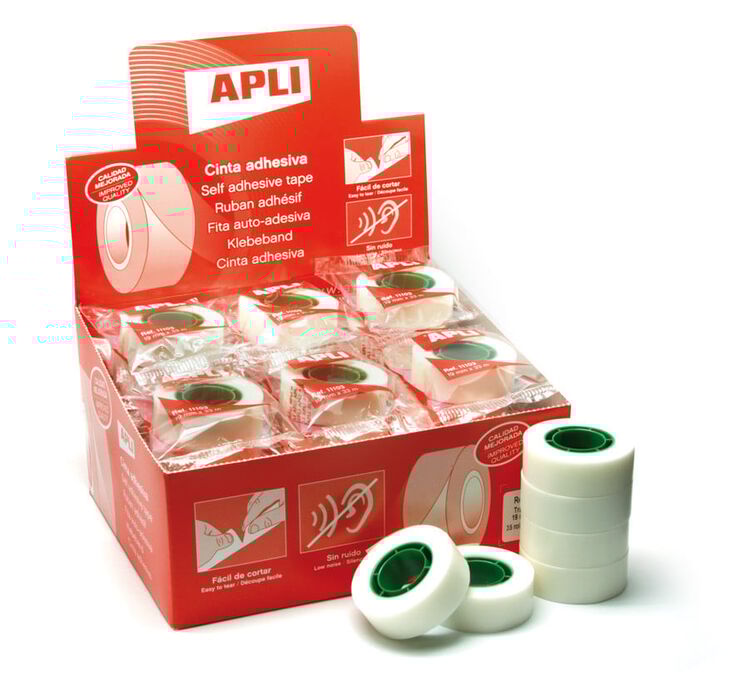 Cinta adhesiva invisible Apli 19mmx33m