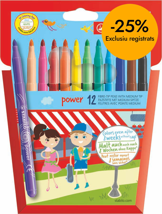 Retolador Stabilo Power 12 colors