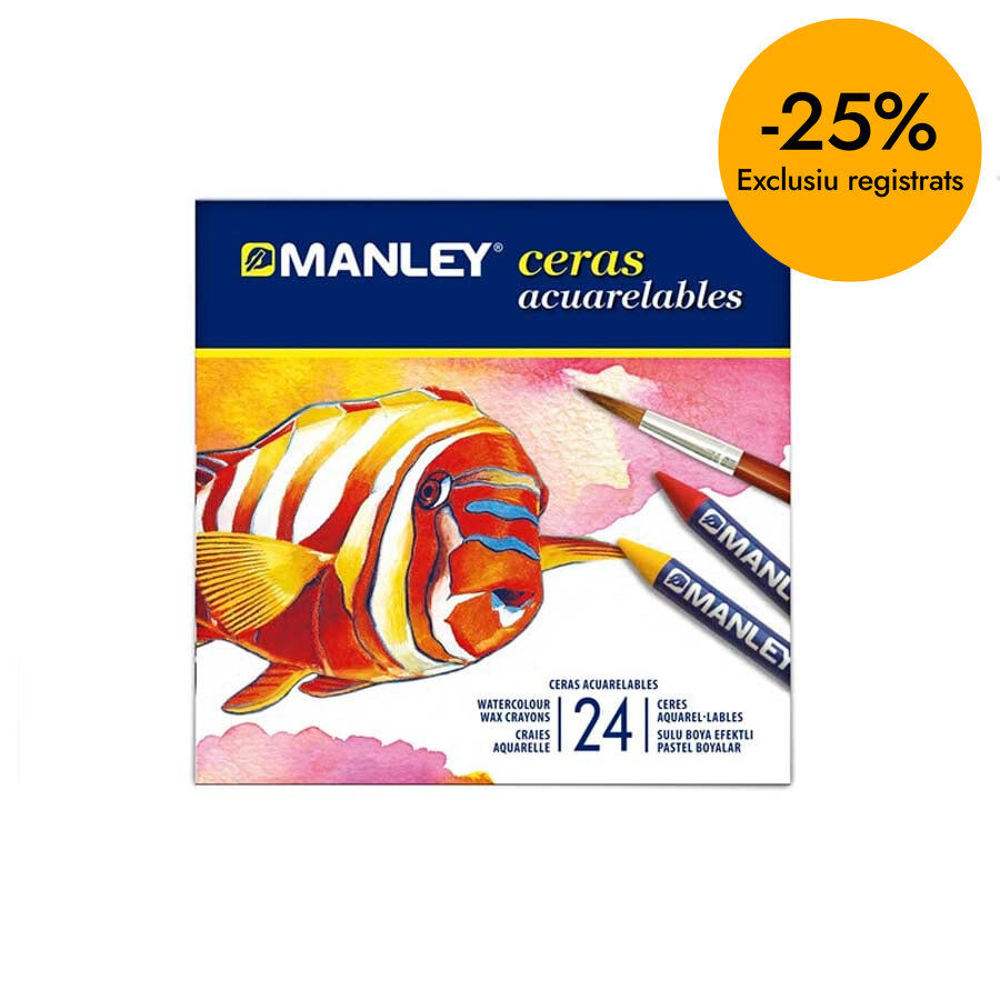 Ceras grasas acuarelables Manley 24 colores
