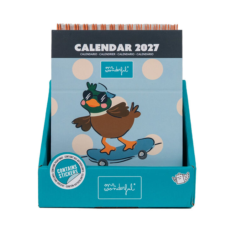 Calendari Mr. Wonderful Taula Amb Peanya Quack&Rol Multiling&uuml;e 2027