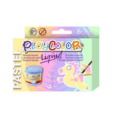 Tempera líquida Playcolor Pastel 6c.