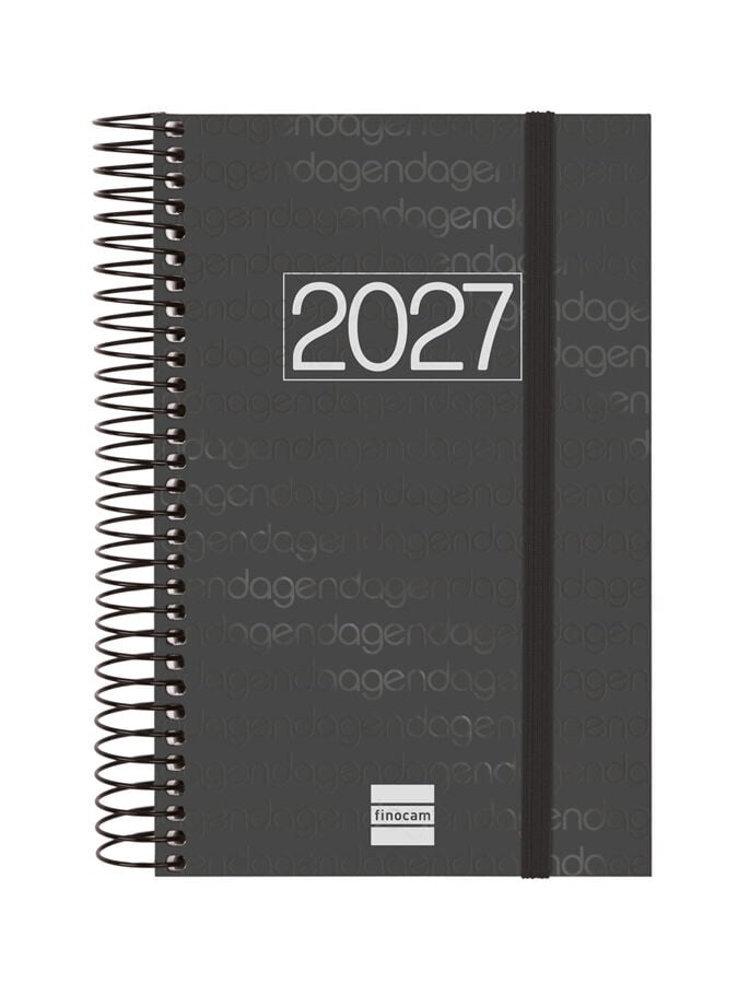 Agenda Finocam Year D&iacute;a P&aacute;gina 2027 Catal&aacute;n Negro