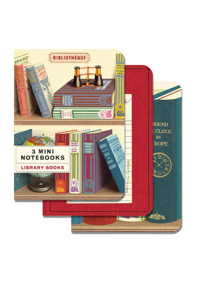 Set 3 Mini Libreta Cavallini Library Books