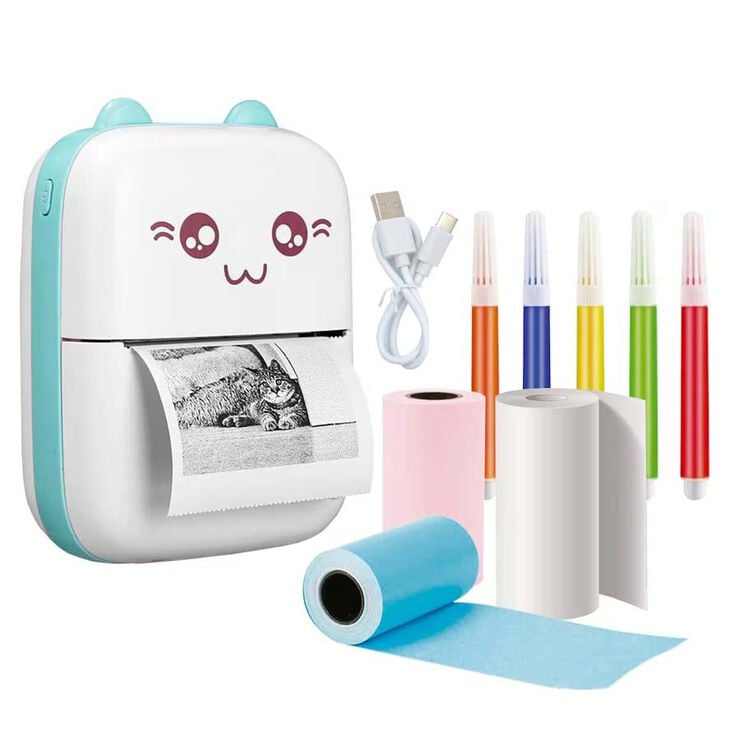 Impressora Mini Funny Kawai blau