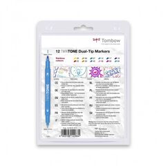 Rotuladores Tombow TwinTone Dual Arco Iris 12 colores