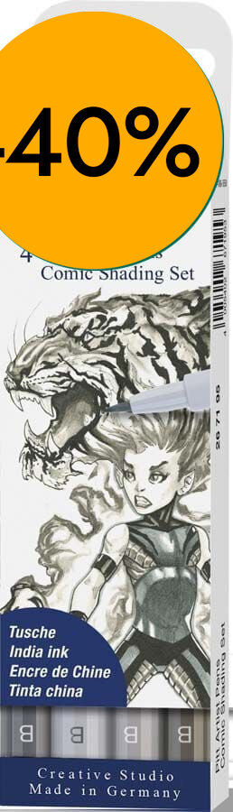 Rotuladores Pitt Artist Pen C&oacute;mic 4 tonos grises