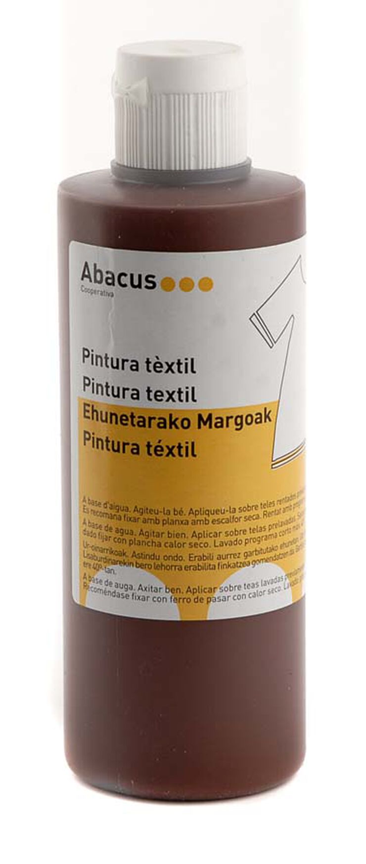 Pintura textil Abacus 200ml marrón oscuro