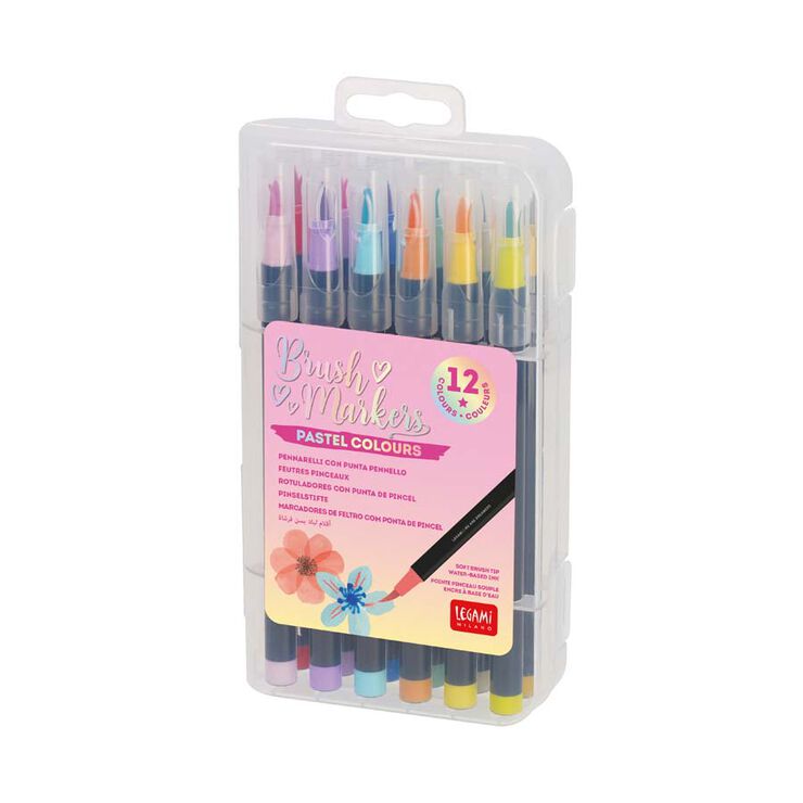 Rotuladores pincel Legami pastel 12 colores