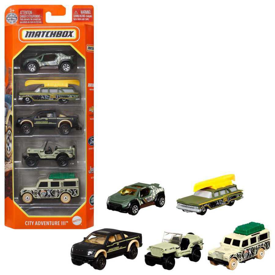 Matchbox Pack 5 Veh&iacute;culos Surtido