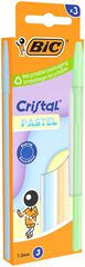 Bol&iacute;graf Bic Cristal Pastel 3u blau/taronja/verd