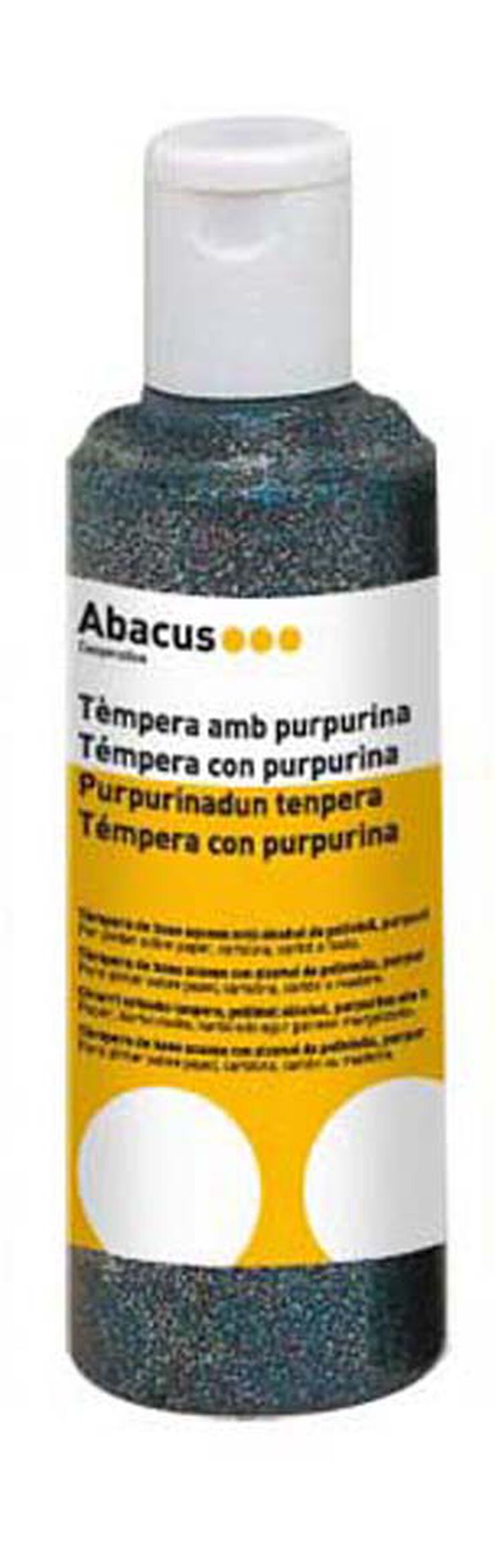 Témpera Abacus amb purpurina 250ml azul
