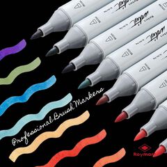 Estuche 60 Rotuladores alcohol Roymart Artist Brush