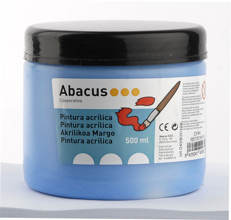 Pintura acrílica Abacus 500ml blau cian