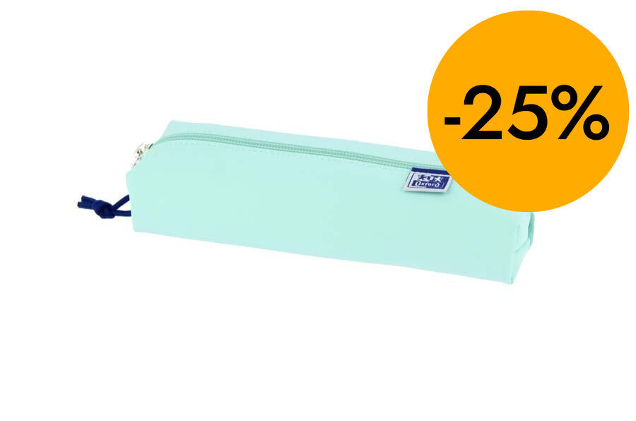 Estuche rectangular Oxford Live & Go azul