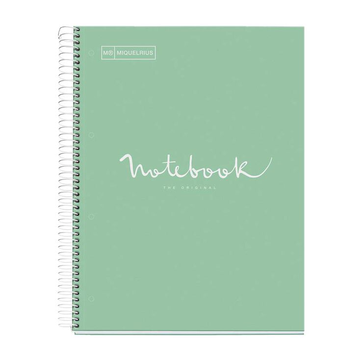 Notebook 5 A4 Tapa extrad. 120F Ratlla Mrius Emotions Menta