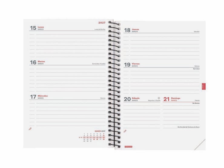 Agenda Escolar Finocam Esp.E8 Setm/Vista Castell&agrave; 2026-27 Blau