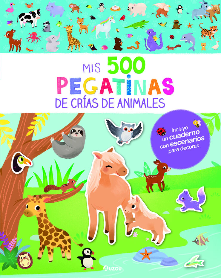 Mis 500 pegatinas de crías de animales