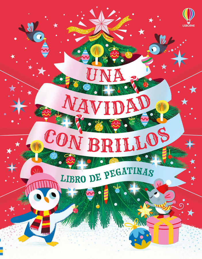 Una navidad con brillos Libro de pegatinas
