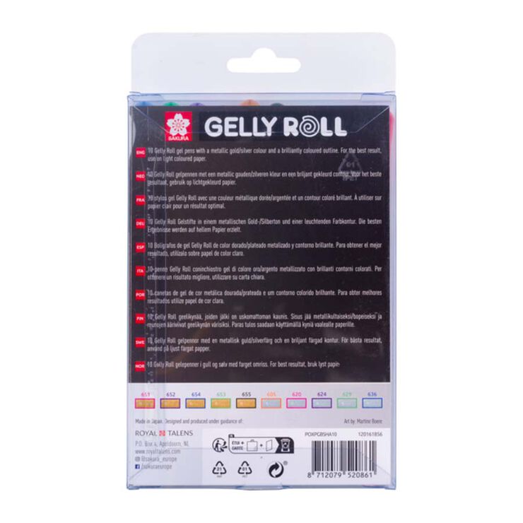 Retoladors Sakura Gelly Roll Gold&Silver Shadow 10 colors