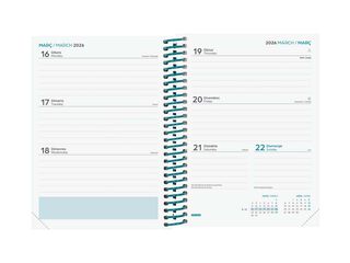 Agenda Finocam escolar Diva 1/8 sem/vista cat 2025-26 colors
