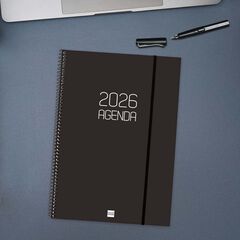 Agenda Finocam Opaque E40 sem/vista horizontal cat 2026 negro