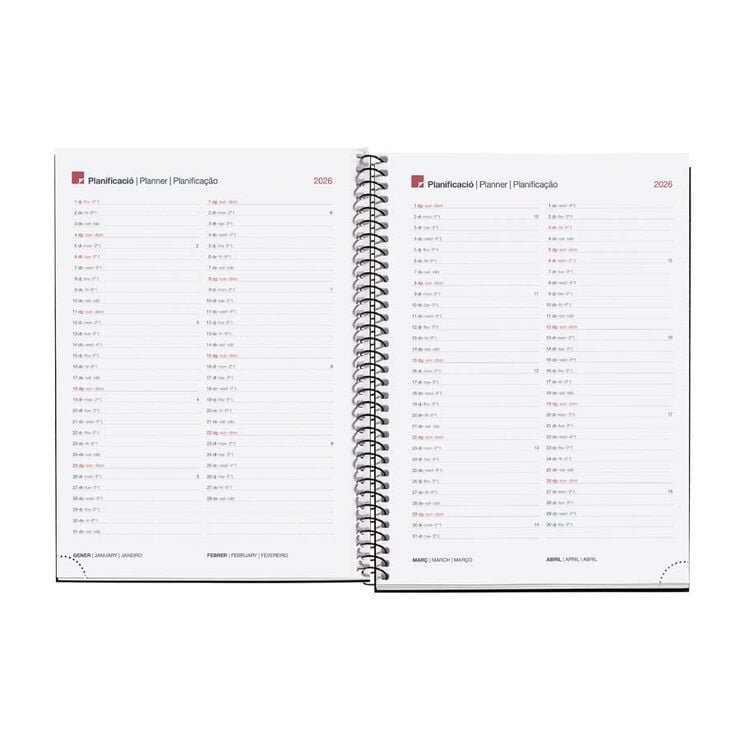 Agenda Espiral Miquelrius Plus día/pág catalán 2026 City azul marino