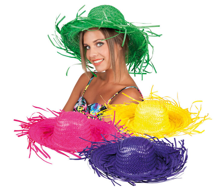 Sombrero Paja Colores - Surtidos