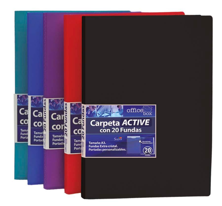 Carpeta 20 fundes A3 Supra colors