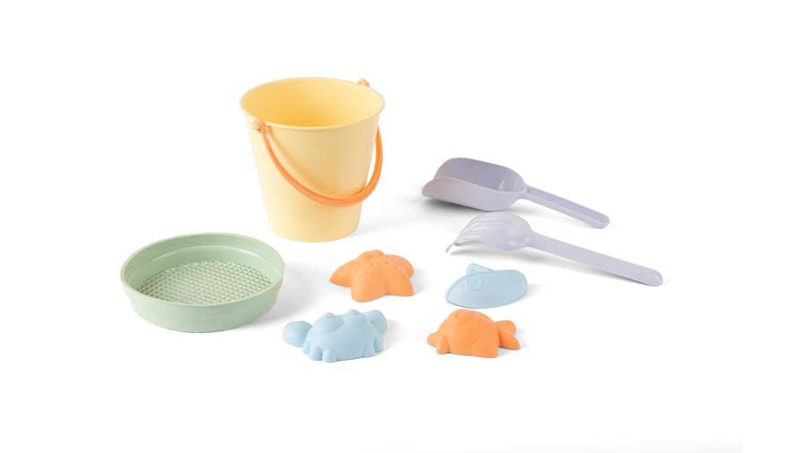 Set de Playa con Cubo reciclado Colores Pastel