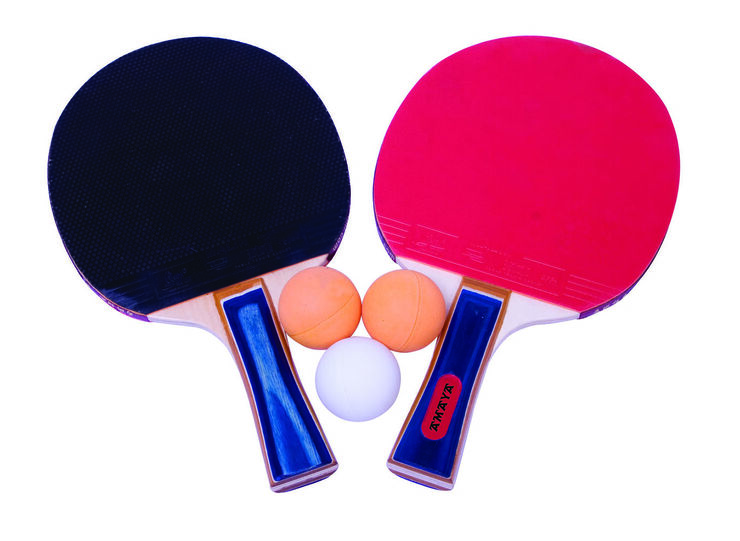 Kit Palas Ping Pong, 2 Raquetas Ping Pong, con Juego De 3 Bolas Y Raquetas