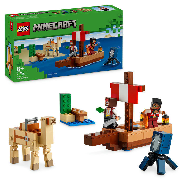 LEGO&reg; Minecraft El Viaje en el Barco Pirata 21259