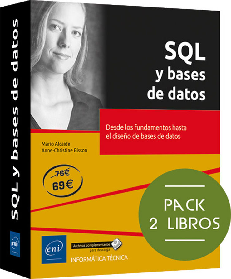 SQL y bases de datos - Packs de 2 libros:  Desde los fundamentos hasta el diseño de bases de datos
