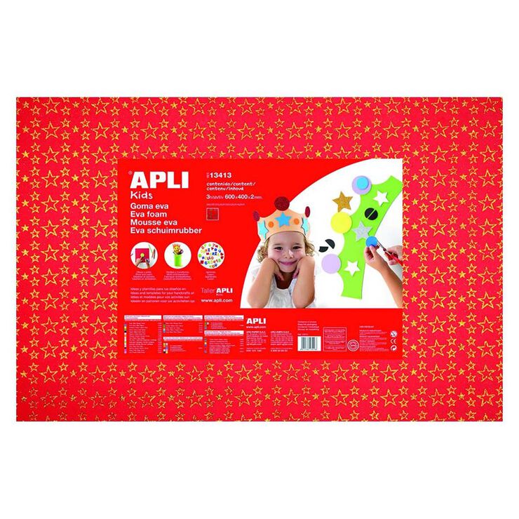 Goma Eva Apli Purpurina Estrella 60x40 3u