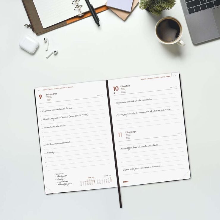 Agenda Finocam Mara Y10 día/pág cat 2026 azul