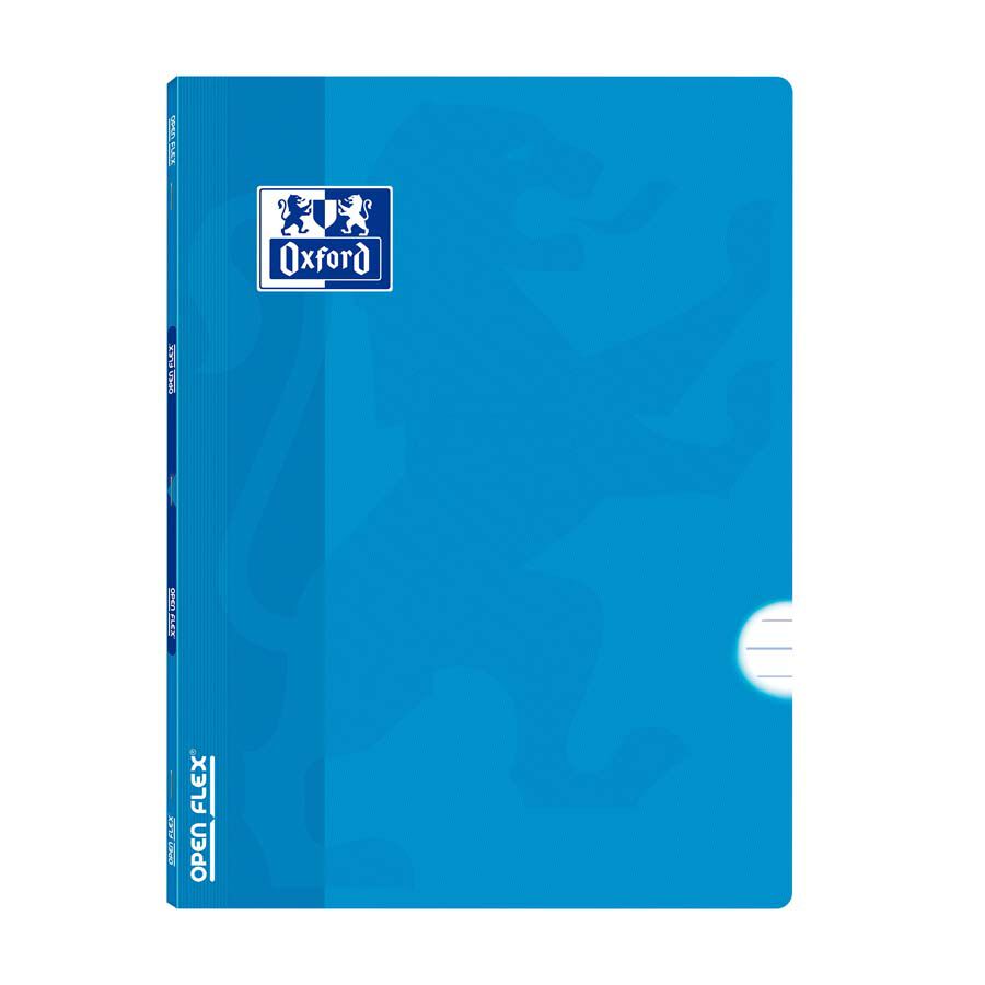 Libreta grapada A4 48 hojas raya margen Oxford Openflex turqu