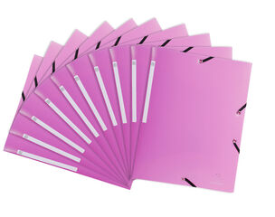Carpeta PP 3 solapes A4 Exacompta Rosa