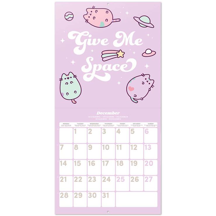 Calendario pared 2026 30x30cm Pusheen