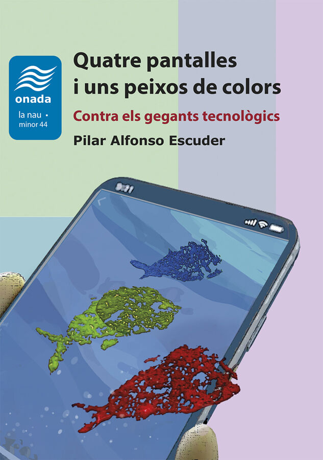 Quatre pantalles i uns peixos de colors