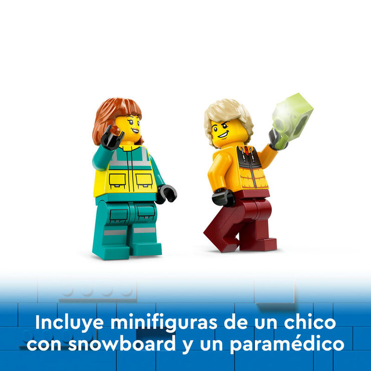 LEGO® City Ambulancia de Emergencias y Chico con Snowboard 60403