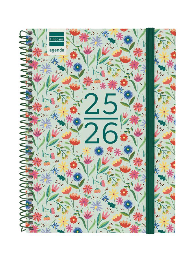 Agenda Finocam escolar Secund&agrave;ria 1/4 setm/vista cat 2025-26 fiori