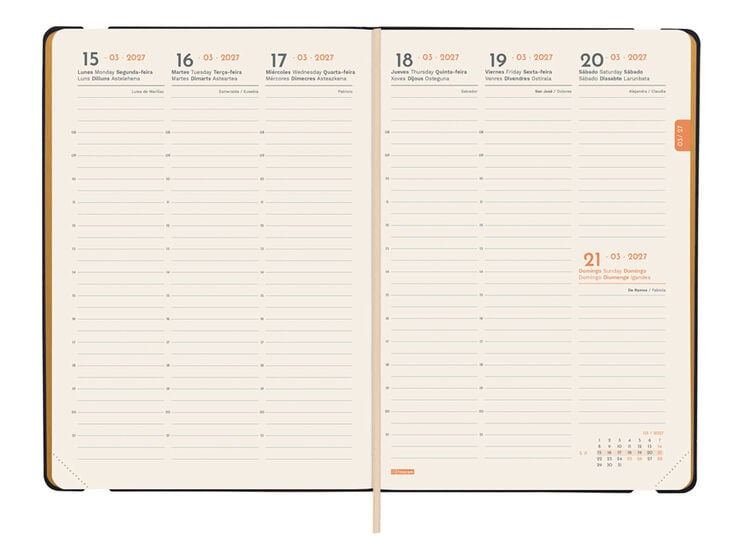 Agenda Finocam Joy Setmana Vista Vertical 2027 Castell&agrave; Lema