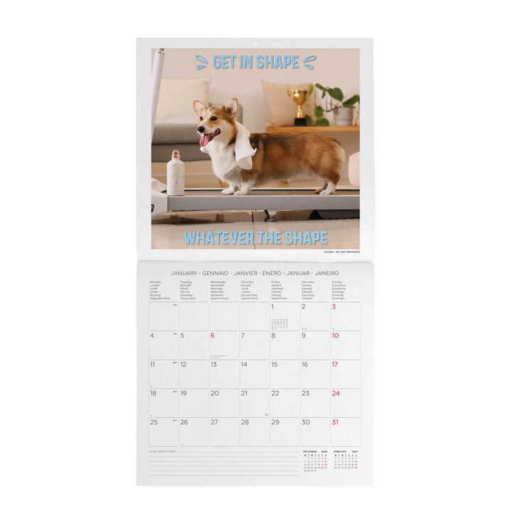 Calendario Legami 30x29 Pared Supawstar Multiling&uuml;e 2027