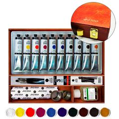 Set Pintura Acrílica Titan 60ml caja madera