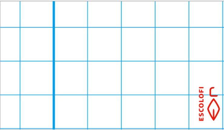 Libreta grapada Escolofi A5 32 hojas 6x6mm rojo