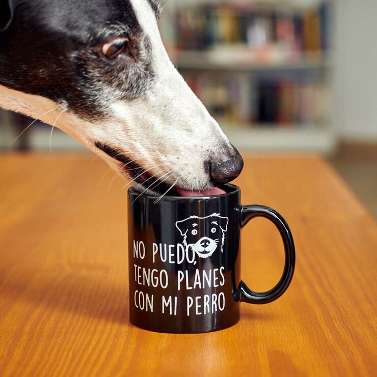 Taza ''No puedo planas con mi perro''