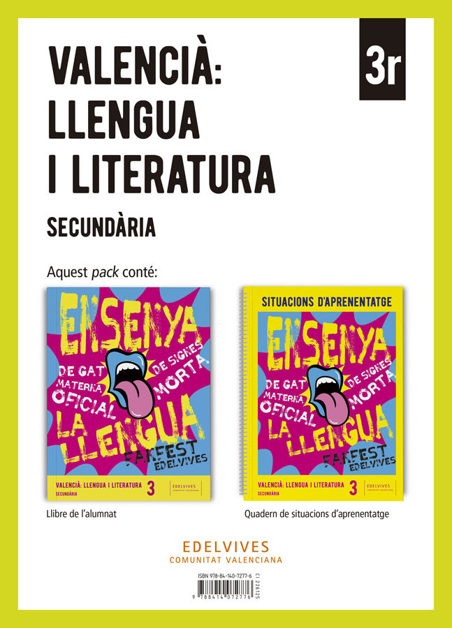 Projecte: FanFest. Valenci&agrave; : Llengua i Literatura 3 Secund&agrave;ria. Llibre de l'alumnat + Quadern
