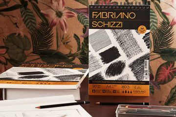 Bloc espiral Dibujo Fabriano Schizzi A4 80 hojas 90g