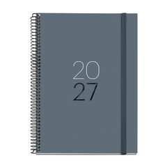 Agenda Miquelrius Espiral Plus Dia P&agrave;gina Multiling&uuml;e 2027 Calm Grafit