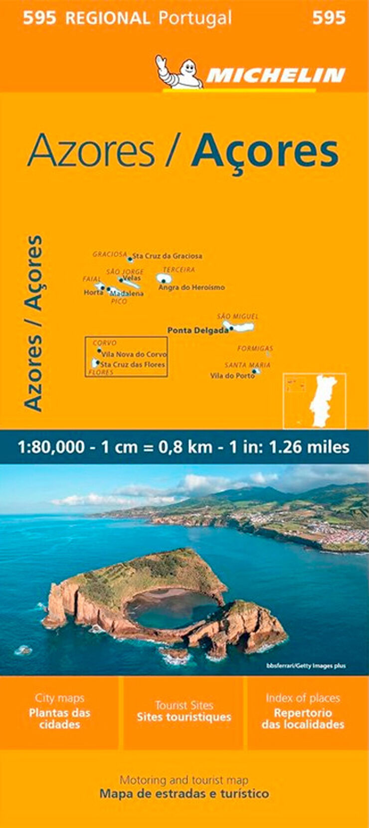 Azores - Michelin regional map 595