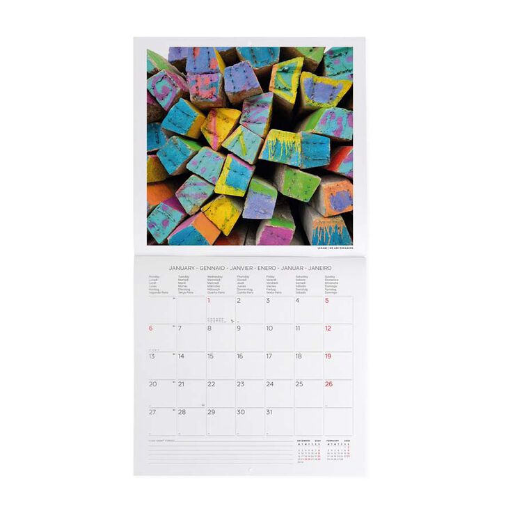 Calendario Pared Legami m/vista 2025 Live Colourf